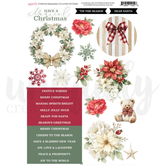 Uniquely Creative A4 Cut-a-Part Sheet - Christmas Keepsakes
