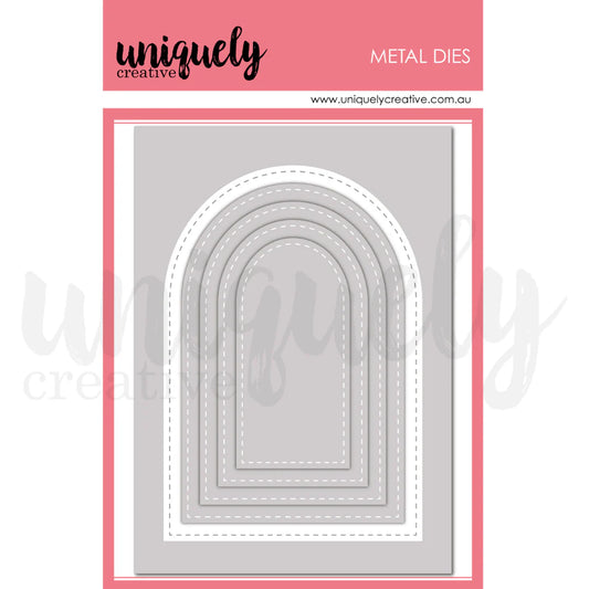 Uniquely Creative Metal Die- Stitched Arches Die