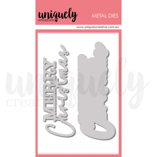 Uniquely Creative Metal Die - Merry Christmas Sentiments Die