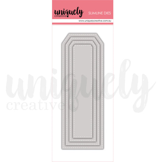 Uniquely Creative Slimline Dies- Slim Stitched Nesting Tag