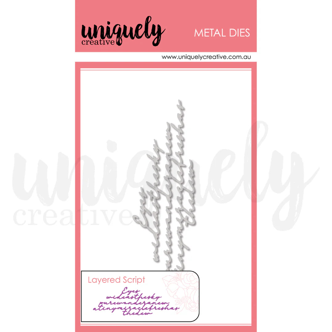 Uniquely Creative Metal Dies - Layered Script