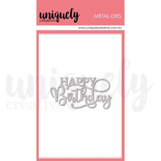 Uniquely Creative Metal Die - Cardmaking Happy Birthday
