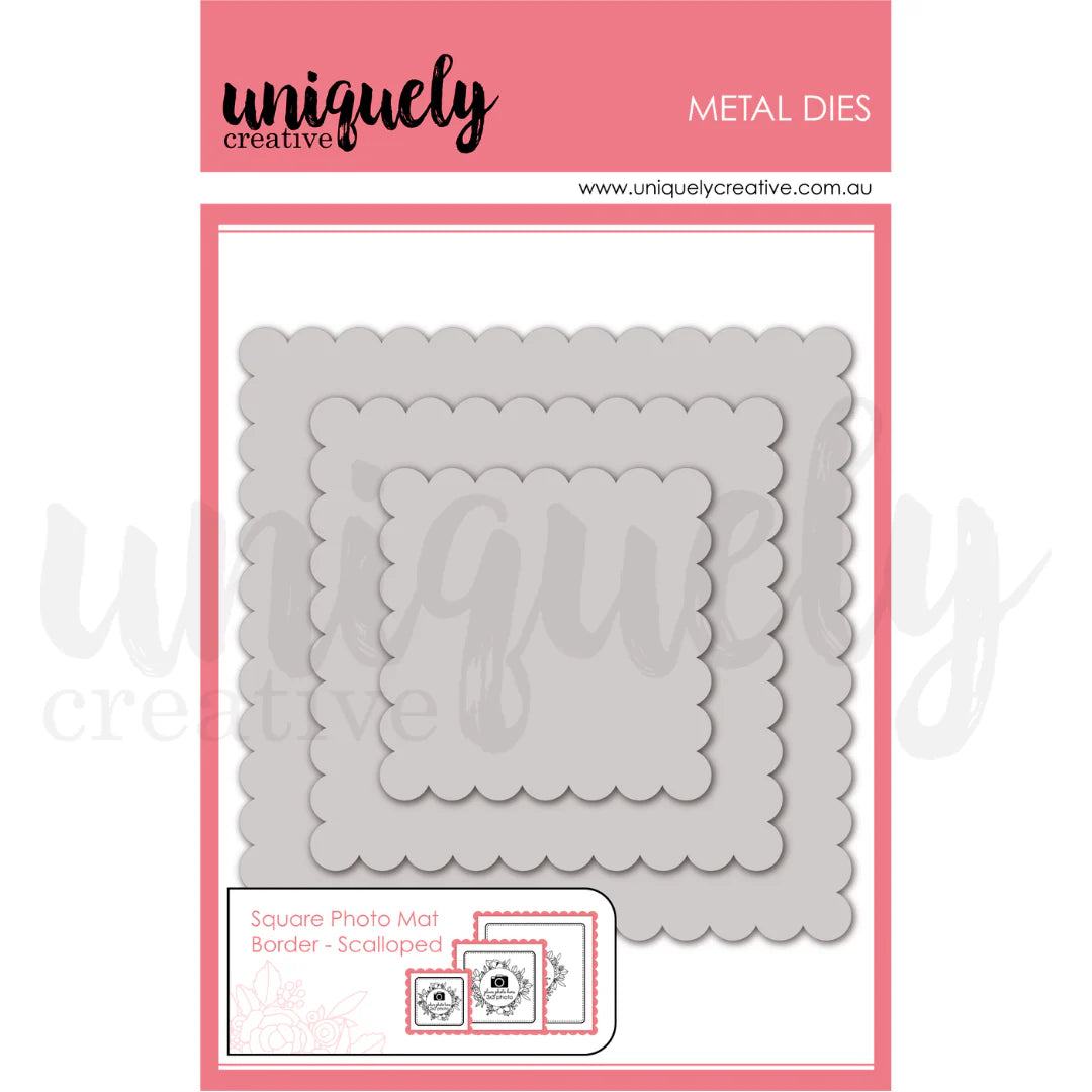 Uniquely Creative Metal Dies- Scalloped Square Photo Mat Border