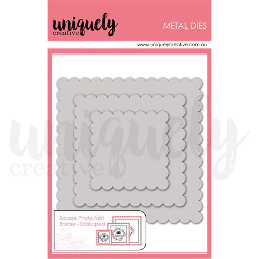 Uniquely Creative Metal Dies- Scalloped Square Photo Mat Border