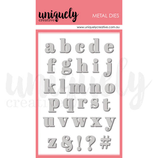 Uniquely Creative Metal Dies- Serif Lowercase Alpha