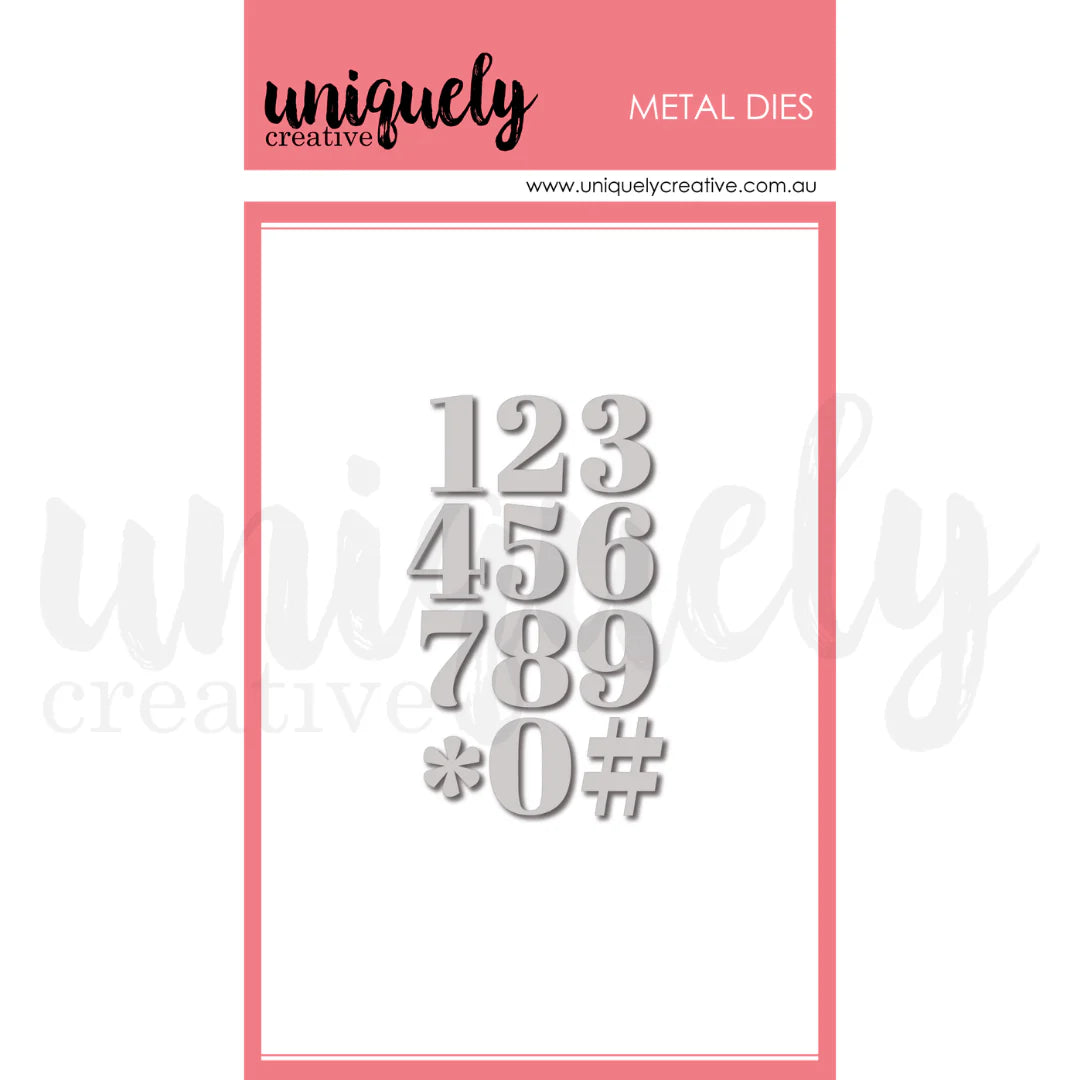 Uniquely Creative Metal Dies- Serif Number Die