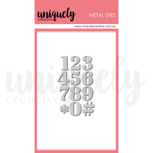 Uniquely Creative Metal Dies- Serif Number Die