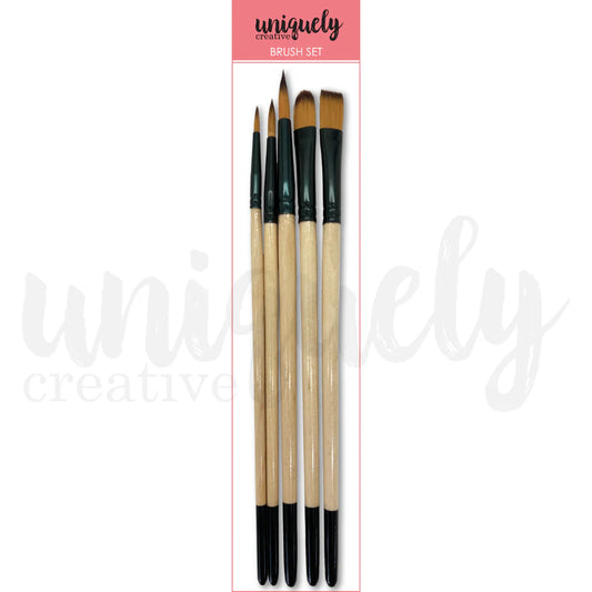 Uniquely Creative Uniqolour Brush Set - 5 Brush Set.