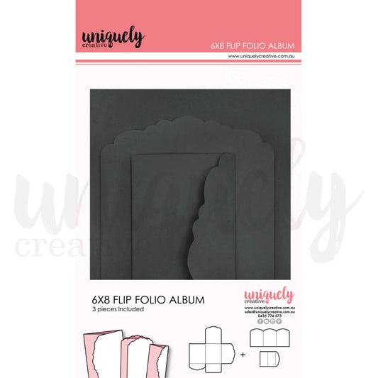 Uniquely Creative 6x8 Flip Folio Album - Black
