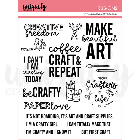 Uniquely Creative Rub-Ons- Colour Crush
