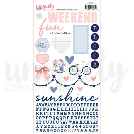 Uniquely Creative Stickers-Indigo Bloom