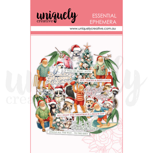 Uniquely Creative Essential Ephemera Pack- Aussie Christmas