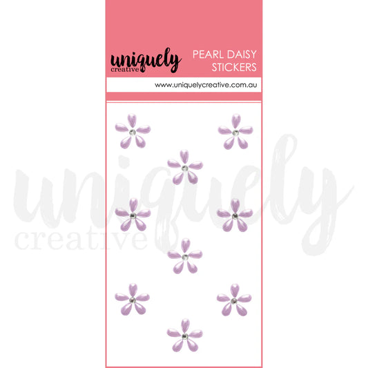 Uniquely Creative Pearl Daisy Stickers- Purple