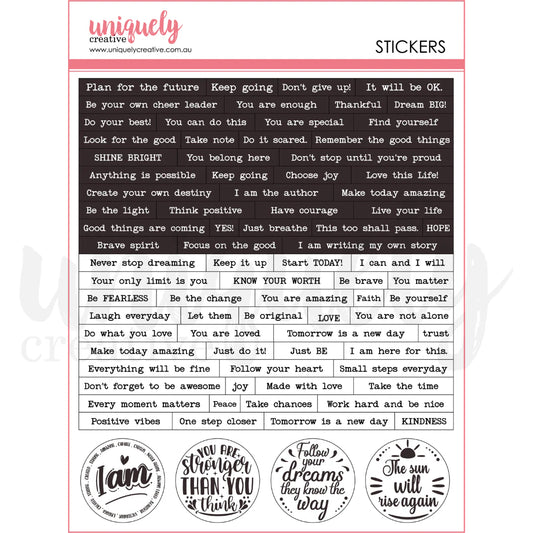 Uniquely Creative Embellishment Stickers- Heart & Soul Journal Stickers