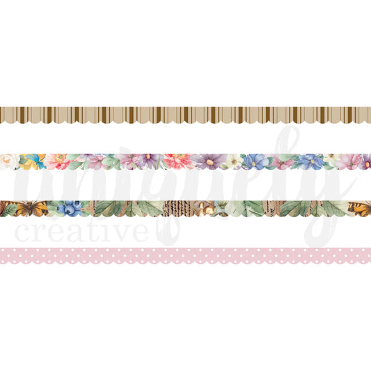 Uniquely Creative Washi Tape- Botanical - 4 Rolls