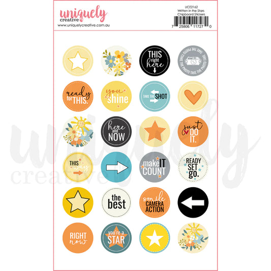Uniquely Creative Chipboard Stickers- Written in the Stars