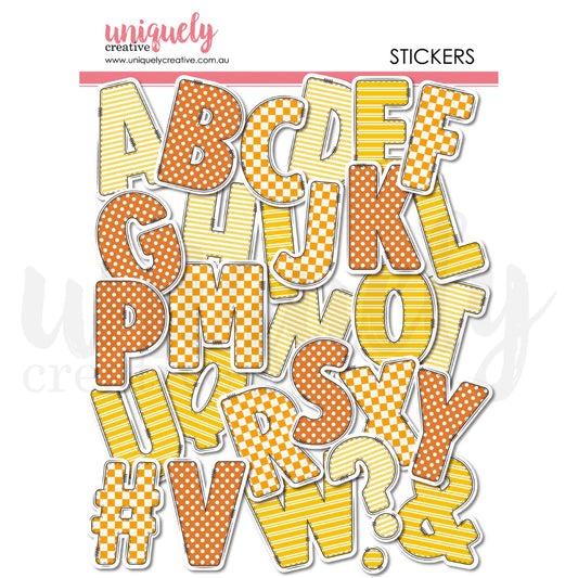 Uniquely Creative Chipboard Alpha Stickers - Written in the Stars
