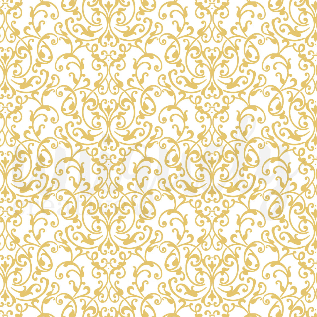 Uniquely Creative 12x12 Foil Acetate Sheet - Damask