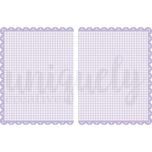 Uniquely Creative Ultraviolet Delight- Purple Gingham Double Decorative Base Layer.