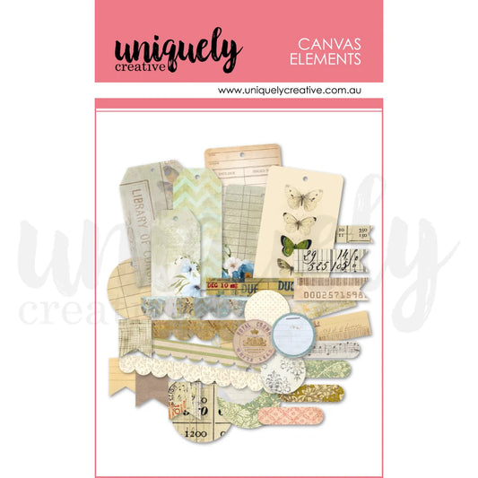 Uniquely Creative Embellishments- Vintage Canvas Elements