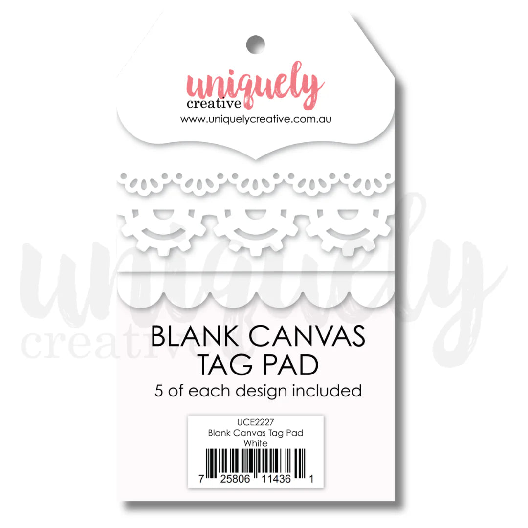 Uniquely Creative Blank Canvas Tag Pad - White