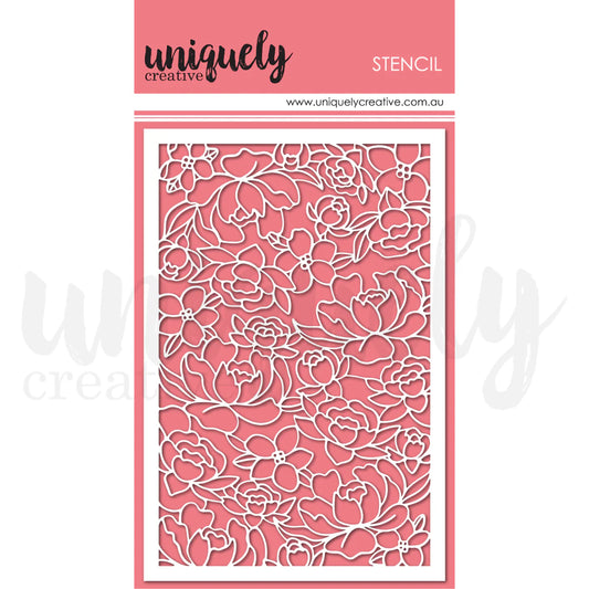 Uniquely Creative Stencil- Floral Whispers