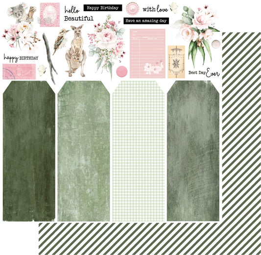Uniquely Creative 12x12 Double Sided Paper - Peonies & Proteas - Native Passion