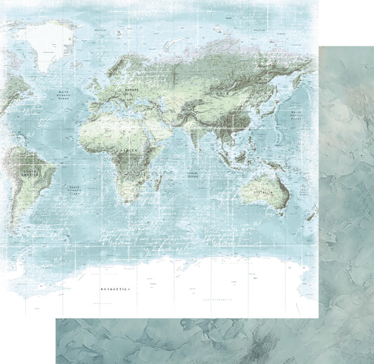 Uniquely Creative 12x12 Double Sided Paper -Scenic Route- See The World