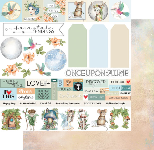 Uniquely Creative 12x12 Double Sided Paper- Enchanted Forest- Once Upon A Time