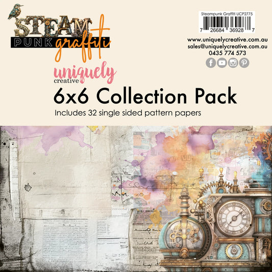 Uniquely Creative 6x6 Paper Pad - Steampunk Graffiti