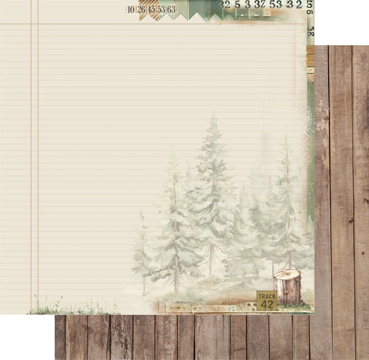 Uniquely Creative 12x12 Double Sided Paper- Field Notes- Waypoint