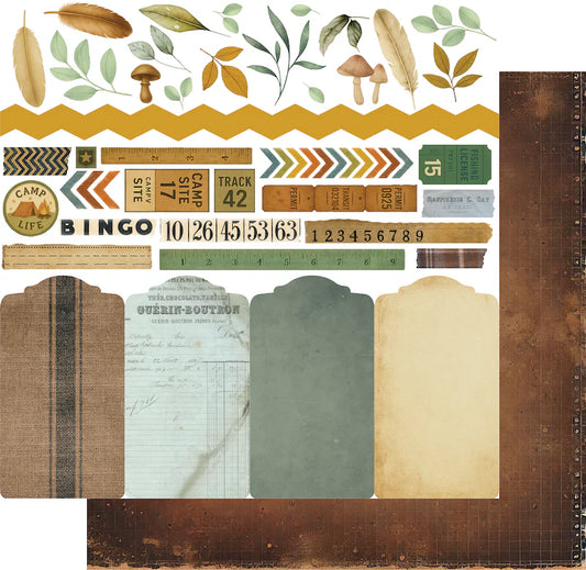 Uniquely Creative 12x12 Double Sided Paper - Filed Notes- Wild Terrain