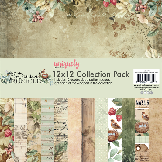 Uniquely Creative 12x12 Double Sided Paper Pack - Botanical Chronicles
