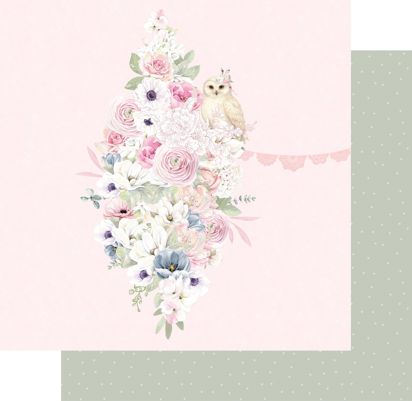 Uniquely Creative 12x12 Double Sided Paper - Whispers of Wisdom- This is Grace