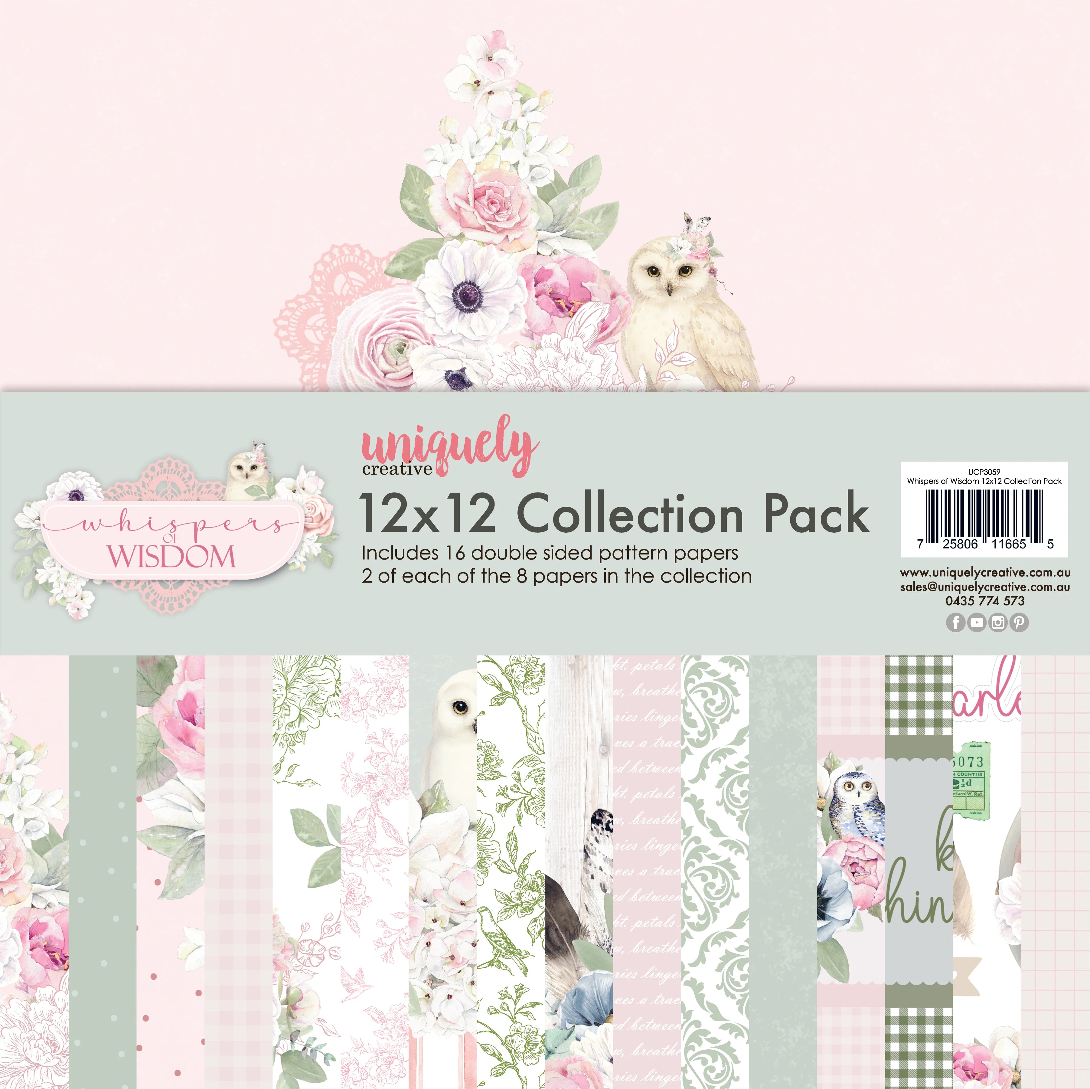 Uniquely Creative 12x12 Double Sided Paper Pack- Whispers of Wisdom ...