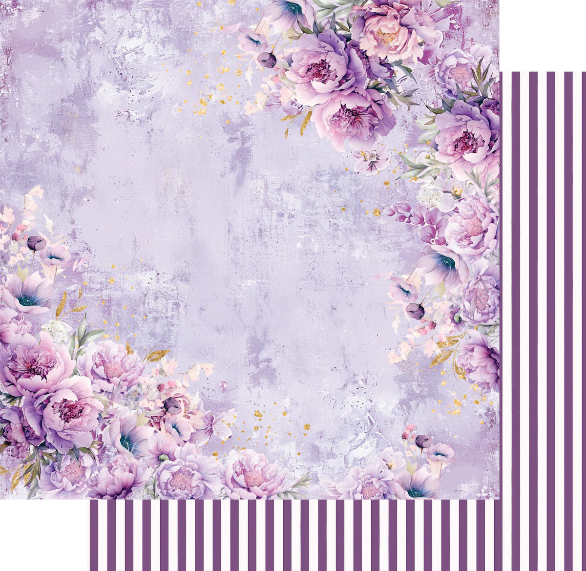 Uniquely Creative 12x12 Double Sided Paper - Ultraviolet Delight- Pretty Purples