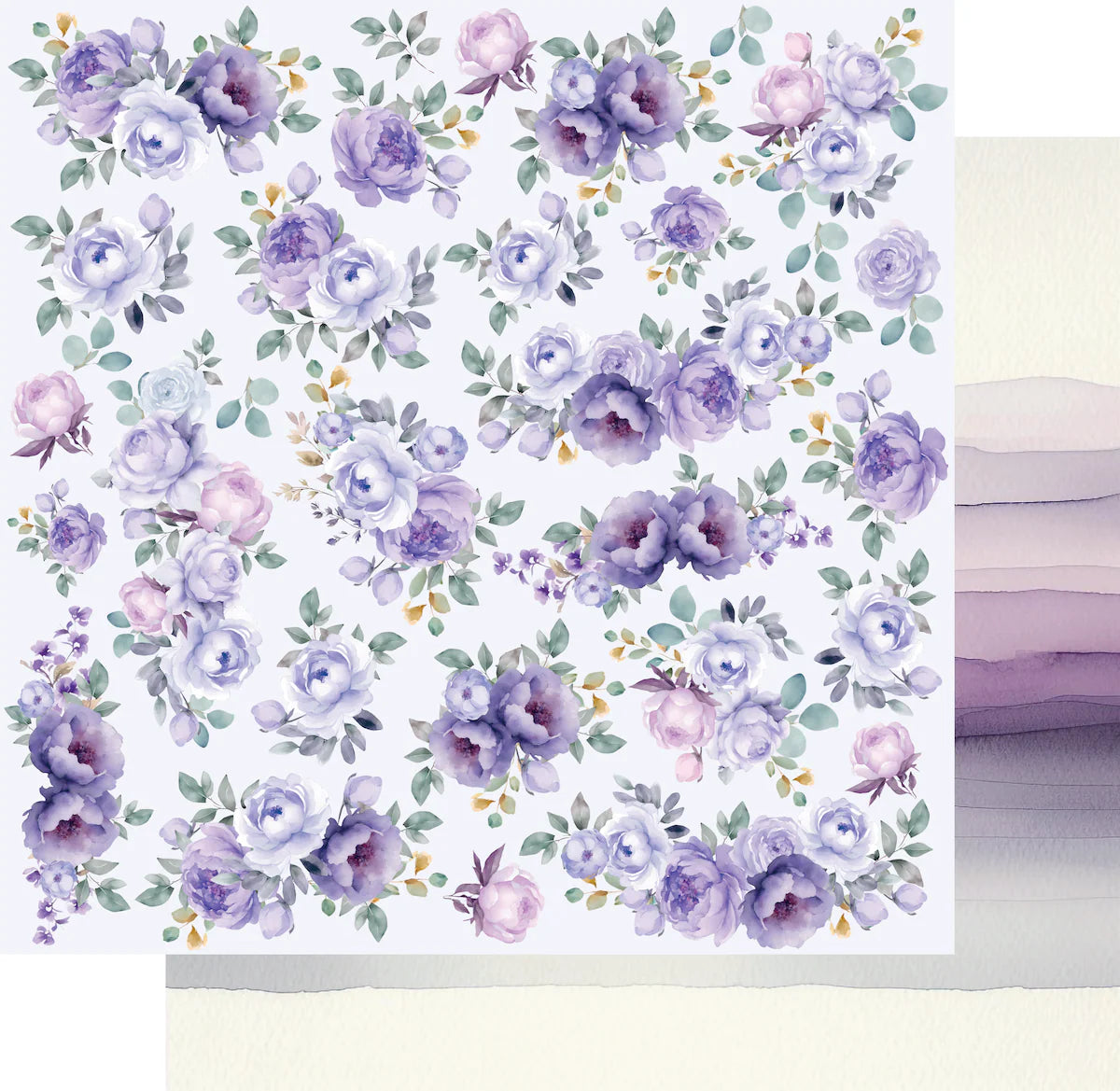 Uniquely Creative 12x12 Double Sided Paper- Ultraviolet Delight- Lavender Breeze