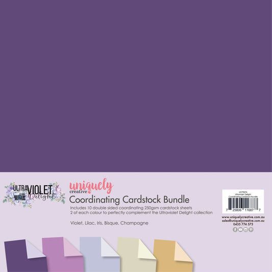 Uniquely Creative 12x12 Specialty Coordinating Cardstock Pack - Ultraviolet Delight