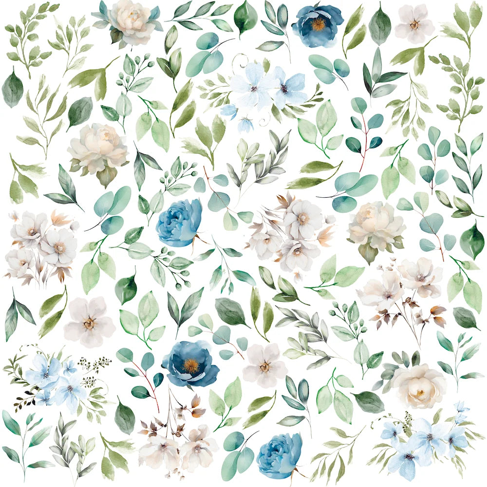 Uniquely Creative 12x12 Double Sided Paper- Delighted Curiosities- Ephemeral Blooms