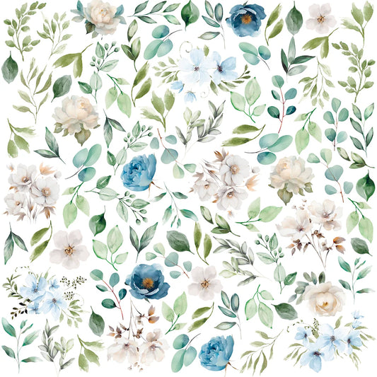 Uniquely Creative 12x12 Double Sided Paper- Delighted Curiosities- Ephemeral Blooms