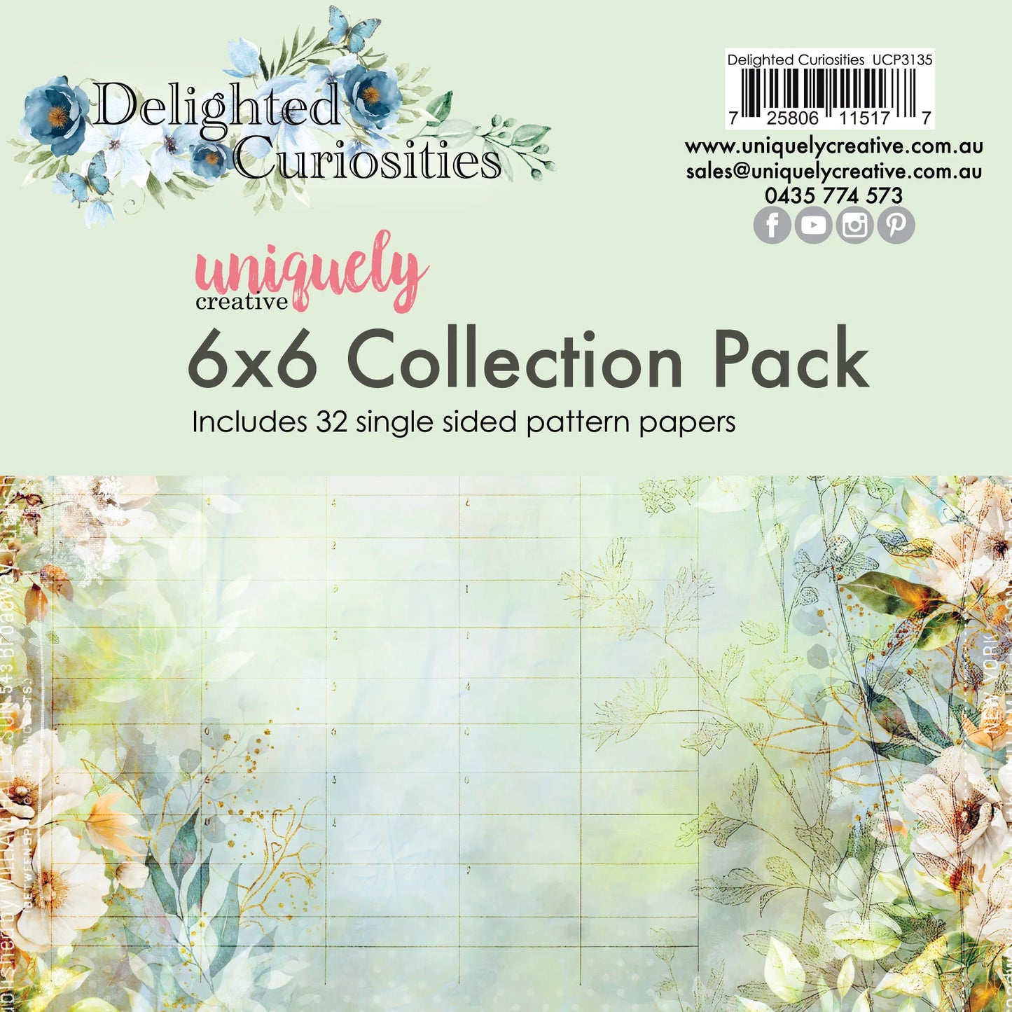 Uniquely Creative 6x6 Paper Pack- Delighted Curiosities