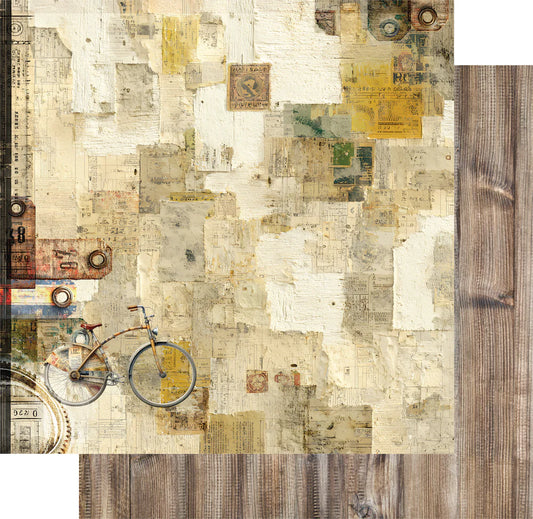 Uniquely Creative 12x12 Double Sided Paper- Wings & Wheels- Ride On