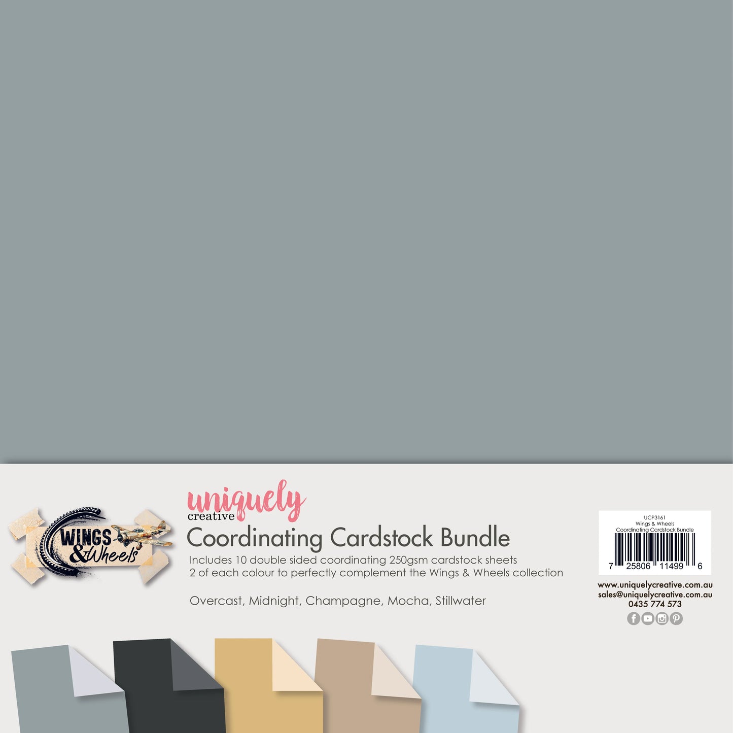 Uniquely Creative Coordinating Cardstock Bundle- Wings & Wheels