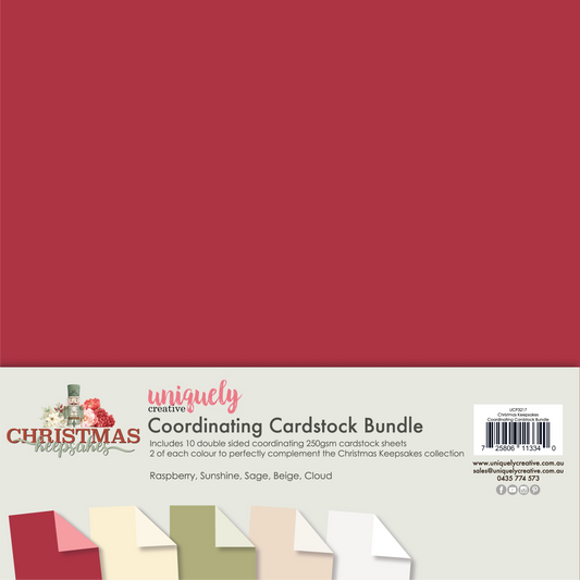 Uniquely Creative Coordinating Cardstock Bundle- Christmas Keepsakes