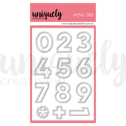 Uniquely Creative Metal Dies- Giant Outline Numbers