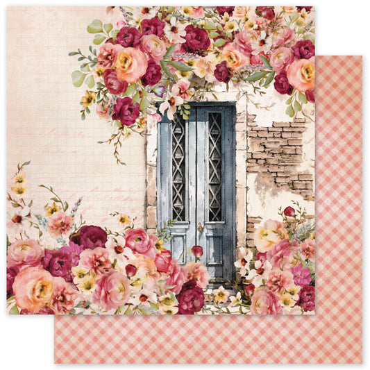 Paper Rose Studio 12x12 Double Sided Paper- Vintage Rose- Sheet A