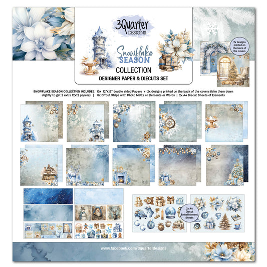 3Quarter Designs Paper & Chipboard Collection - Snowflake Season