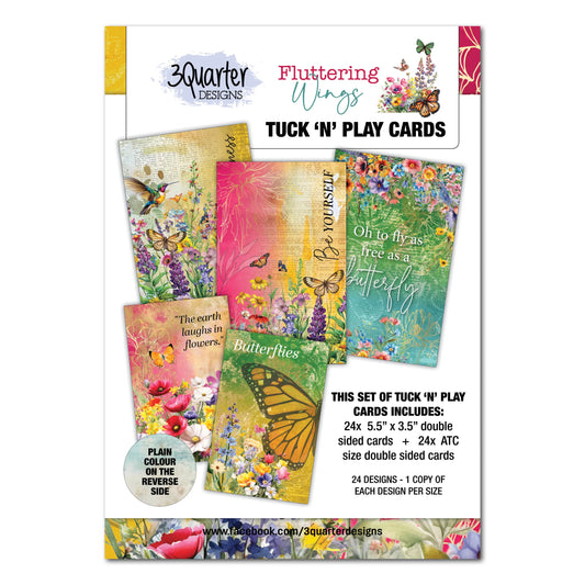 3Quarter Designs Tuck n' Play Cards- Fluttering Wings