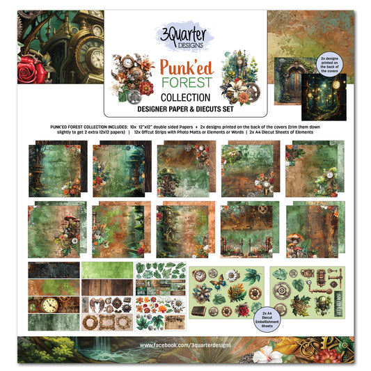 3Quarter Designs Paper & Diecuts Set - Punk'ed Forest