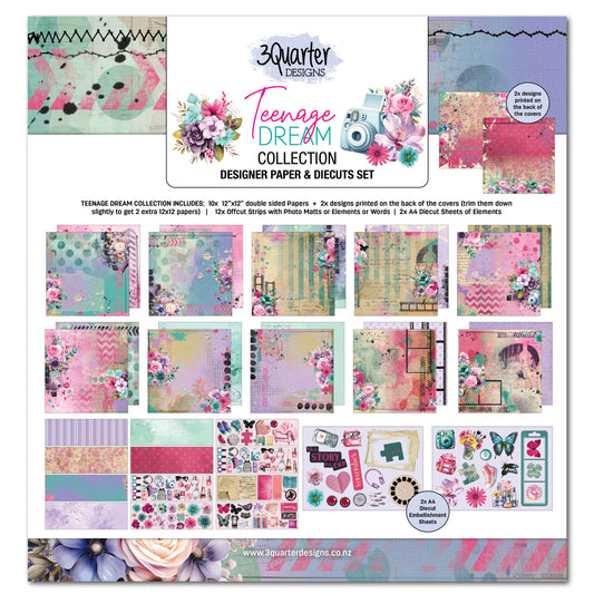 3Quarter Designs Paper & Diecuts Set- Teenage Dream